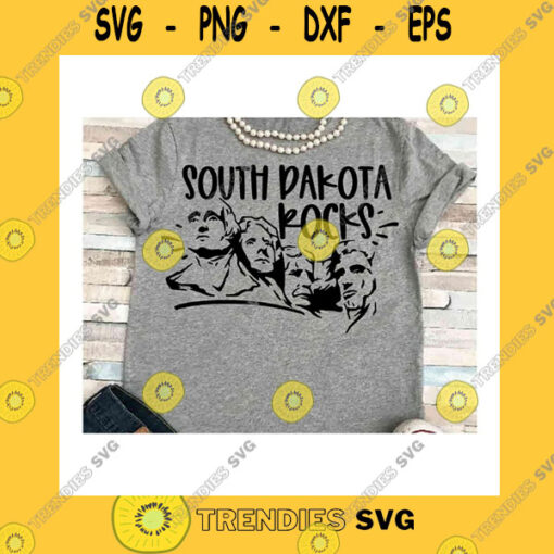 America SVG South Dakota Svg Dxf Jpeg Silhouette Cameo Cricut Freedom Rocks July Svg 4Th Of July Svg Family Mount Rushmore Cool Humor Group
