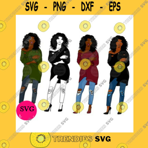 America SVG Woman Bundle SvgDenim Girl Clipart Denim Clipart Curvy Girl Clipart Fashion Girl Clipart Jeans Girl Clipart African American Clipart Copy