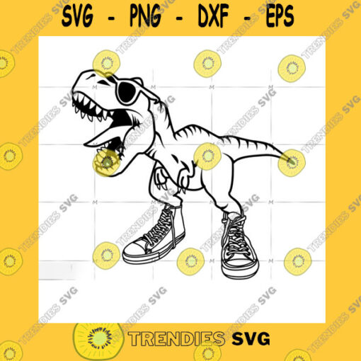 Animals SVG Dino With Sneakers Dino