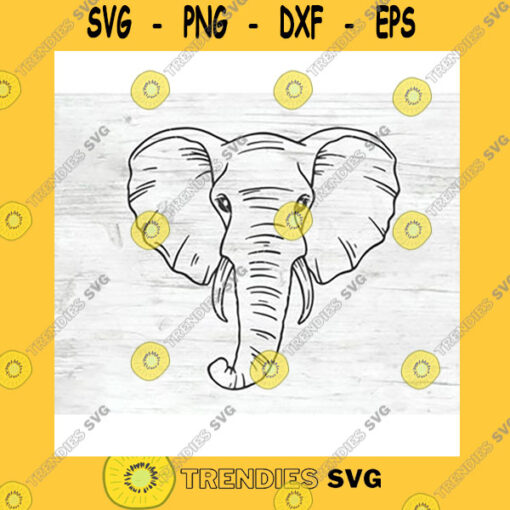 Animals SVG Elephant SVG File Elephant Cut File Animal Face Elephant Face SVG Animal SVG File Animal Face African Animals Wild Animals Safari
