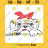 Animals SVG Funny Bulldog With Bandana