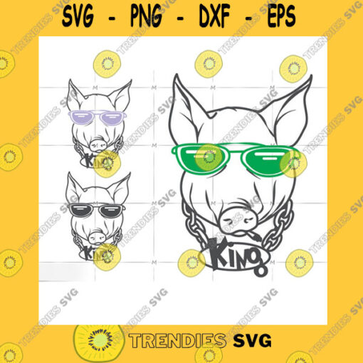 Animals SVG Gangster Pig Gangster Pig