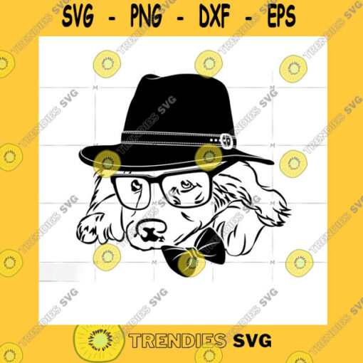 Animals SVG Labrador With Hat And Glasses