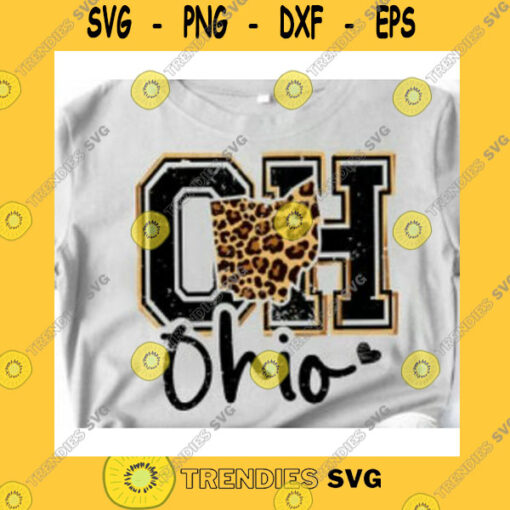 Animals SVG Ohio Leopard Svg Oh Leopard Svg Ohio Svg Leopard Svg Ohio Map Svg Ohio Love Svg Cricut Svg Heart Svg Ohio Animal Texture Svg