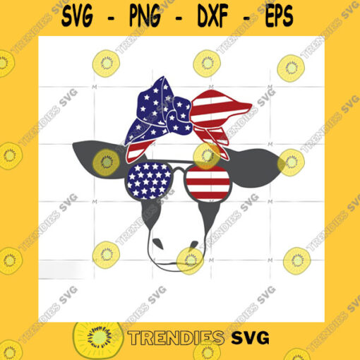 Animals SVG Patriotic Cow Patriotic Cow