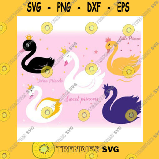 Animals SVG Swan Silhouette Cake Toppers Files