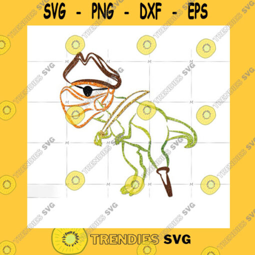 Animals SVG T Rex The Pirate With Face Mask