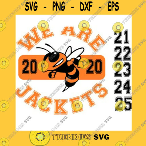 Animals SVG We Are Jackets Yellow Jackets Hornet SVG Bee SVG Hornet Mascot SVG Wasp SVG Cricut Cut Files Silhouette