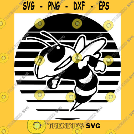 Animals SVG Yellow Jackets Hornet SVG Bee SVG Hornet Sunset Pride Mascot SVG Wasp SVG Cricut Cut Files Silhouette