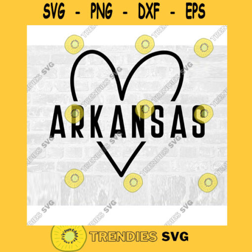 Arkansas SVG Arkansas Heart SVG Hand Drawn Heart SVG Arkansas Love Svg Arkansas Sticker Svg Doodle Heart Svg Commercial Use Svg