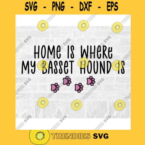 Basset Hound SVG Dog Breed Svg Paw Print SVG Commercial Use Svg Dog Breed Stickers Svg
