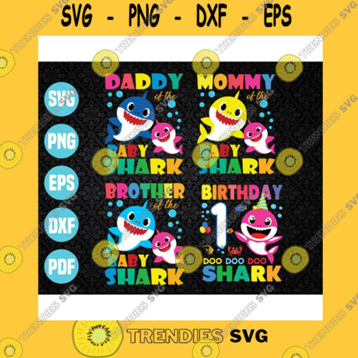 Birthday SVG Bundle Baby Shark Svg Trending Svg Baby Shark Svg Baby Shark Birthday Svg