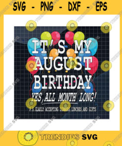 Birthday SVG Its My September Birthday Svg Yes All Month Long Balloons Confetti September Birthday Gifts Birthday Party Cricut Svgpngpdfdxfeps