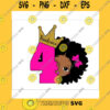 Birthday SVG Peekaboo Girl With Puff Afro Ponytails Svg 4Th Birthday Svg Fourth Birthday 4Th Birthday Girl Svg Sublimationr Birthday Girl Custom