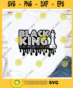Black king The most powerful piece in the game Quotes Boss Kingdom Afro Hair African American Male .SVG .EPS .PNG Vector Clipart afro man