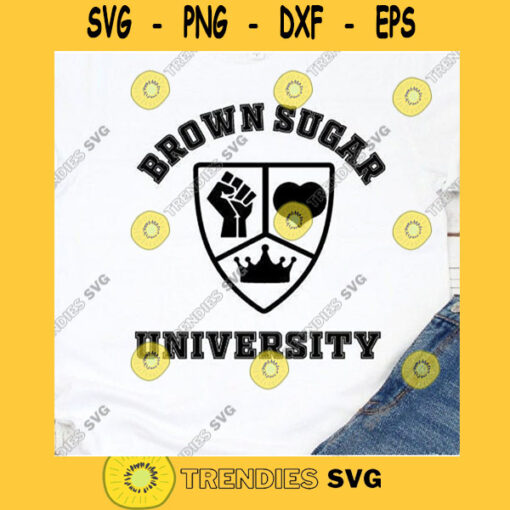 Brown Sugar UniversityMelanin MagicBlack Queen HBCU Black Pride African Woman svg Afro svg black power svg black girl magic svg african