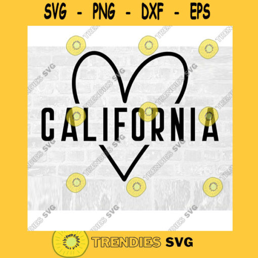 California SVG California Heart SVG Hand Drawn Heart SVG California Love Svg California Png Doodle Heart Svg Commercial Use Svg