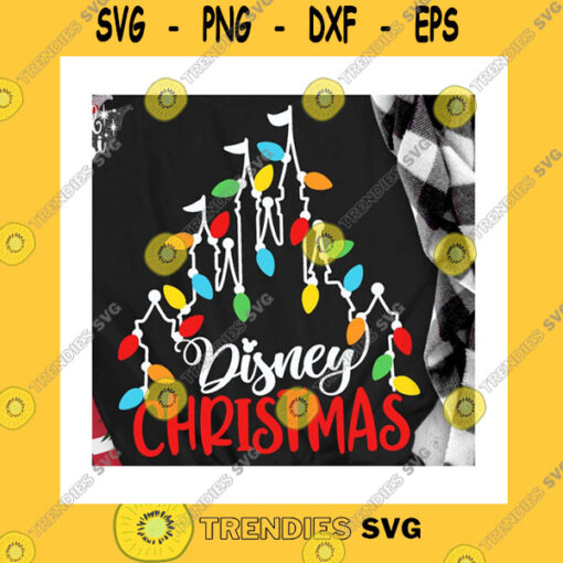 Christmas SVG Christmas Lights Castle Svg Christmas Svg Christmas Trip Svg Lights Castle Svg Magic Castle Svg Mouse Ears Svg Dxf Png