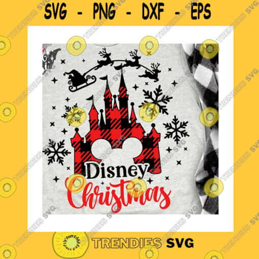 Christmas SVG Christmas Svg Snowflake Svg Christmas Trip Svg Plaid Castle Svg Magic Castle Svg Mouse Ears Svg Dxf Png 1