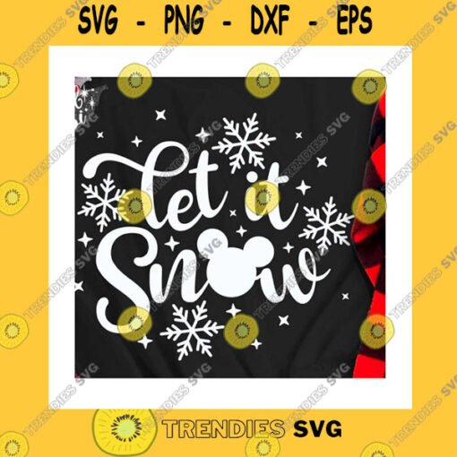Christmas SVG Let It Snow Svg Christmas Svg Christmas Trip Svg Magic Castle Svg Snowflake Svg Mouse Ears Svg Dxf Png