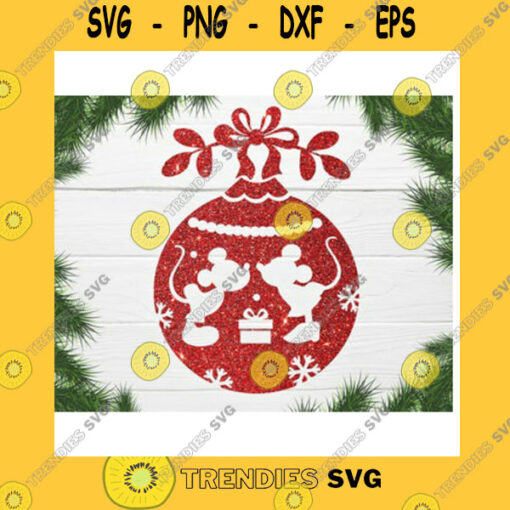 Christmas SVG Mouse Christmas Ball Decor Files