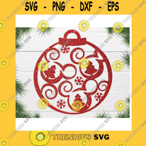 Christmas SVG Mouse Christmas Ball Ornament 2020