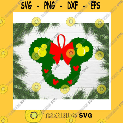 Christmas SVG Mouse Christmas Wreath 2020 Files