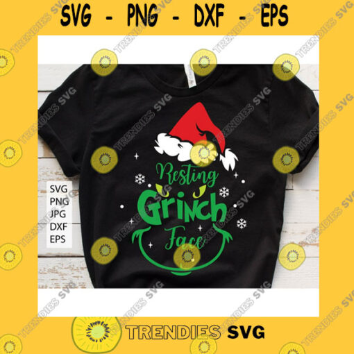 Christmas SVG Resting Grinch Face Svg Grinch Svg Christmas 2021 Svg Grinch Christmas Svg Christmas Holiday Shirt Ornament Christmas Svg Files