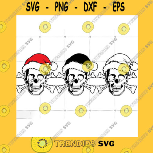 Christmas SVG Santa Skull Santa Skull