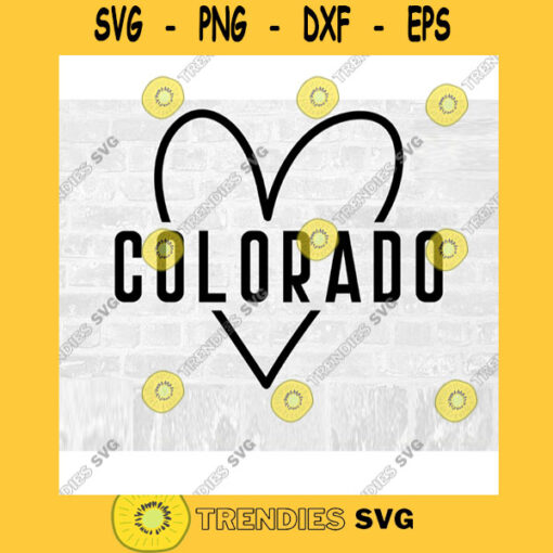 Colorado SVG Colorado Heart SVG Hand Drawn Heart SVG Colorado Love Svg Colorado Decal Svg Doodle Heart Svg Commercial Use Svg