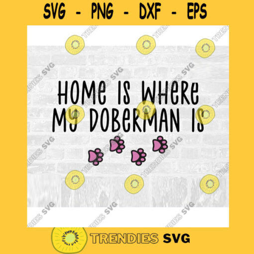 Doberman SVG Dog Breed Svg Paw Print SVG Commercial Use Svg Dog Breed Stickers Svg