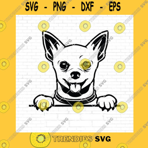 Dog SVG Chihuahua Svg Peeking Chihuahua Svg Dog Svg Dog Clipart Cute Animal Face Animal Svgchihuahua Svg File For Cricut And Silhouette