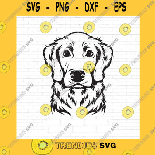 Dog SVG Golden Retriever Svg Goldie Dog Lover Pet Paw Portrait Digital Download Golden Retriever Svg File For Cricut And Silhouette