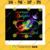 Family SVG Im A Proud Daughter Of A Wonderful Dad In Heaven Png Heaven Quote Rainbow Feather Dad Memorial Gift Missing Dad Png Sublimation Print