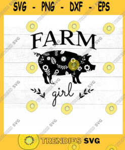 Flower SVG Farm Girl Svg Farm Svg Floral Pig Svg Pig Farmer Svg Mandala Pig Svg Png Jpg Dxf Cut Files For Cricut And Silhouette