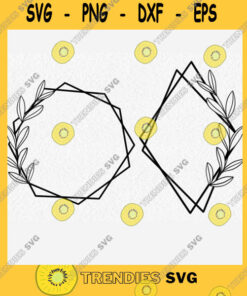 Flower SVG Floral Geometric Frames Svg Cut File Boho Frames