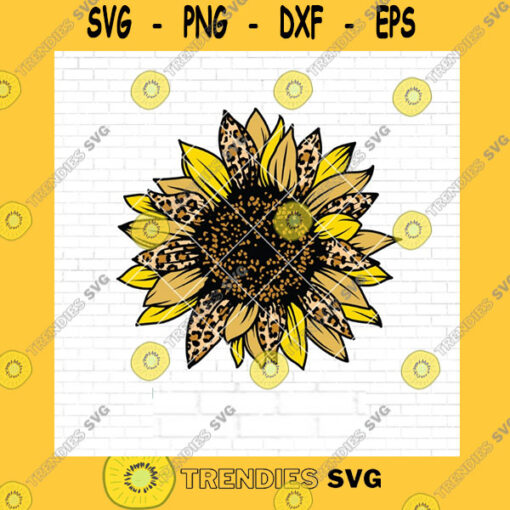Flower SVG Leopard Sunflower Svg File Sunflower Png Sunflower Svg Sunflower Clipart Flower Svg Digital Download Svg Eps Png Jpg Ai