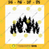Funny SVG Bigfoot Svg Cut File For Cricut And Silhouette Bigfoot And Trees Mountain Sasquatch Svg Png For Sublimation Pine Tree Starry Forest