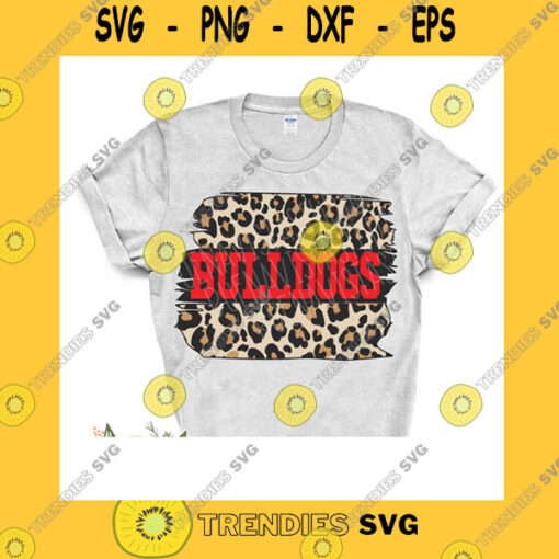 Funny SVG Bulldogs Leopard Splat Mascot Svg Digital Cut File Png
