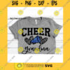 Funny SVG Cheer Grandma Svg Leopard Cheerleader Svg Blue Glitter Megaphone Leopard Print Heart Svg Team Spirit Cheer Grandma Shirt Iron On Png Dxf
