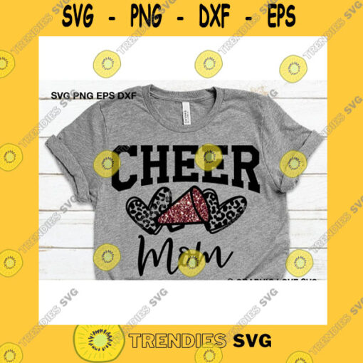 Funny SVG Cheer Mom Svg Leopard Glitter Maroon Cheerleader Svg Leopard Print Heart Svg Cheer Group Shirts Svg Cheer Mom Shirt Iron On Png
