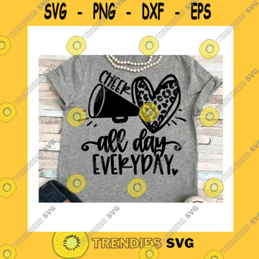 Funny SVG Cheerleader Svg Svg Dxf Jpeg Silhouette Cameo Cricut Cheerleader Iron On Crew Cheer All Day Everyday Squad Iron On Megaphone Tournament Mom