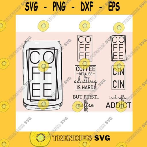 Funny SVG Coffee Glass Wrap Svg Png Can Glass Wrap Coffee Glass Wrap Svg 16Oz Full Wrap Svg Can Glass Svg Cin Cin Coffee Glass Coffee Can Svg