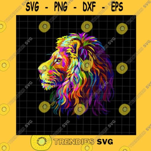 Funny SVG Colorful Lion Head Pop Art Style Png Colorful Lion Lion Head Png Lion Art Style Png Leo Zodiac Png