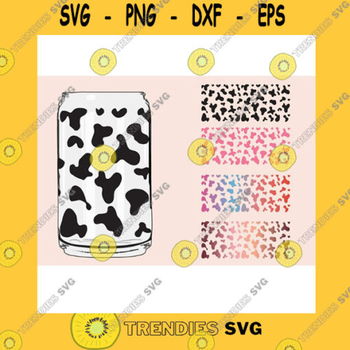 Funny SVG Cow Print Glass Wrap Svg Png Can Glass Wrap Coffee Glass Wrap Svg 16Oz Full Wrap Svg Can Glass Svg Cow Coffee Glass Cow Can Glass