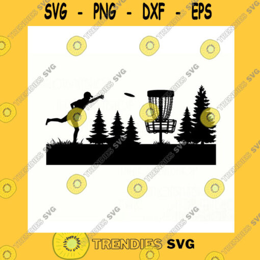 Funny SVG Disc Golf Svg Landscape Trees Disc Golf Svg Disc Golf Golf Svg Disc Golf Cricut Frisbee Svg Dxf Png
