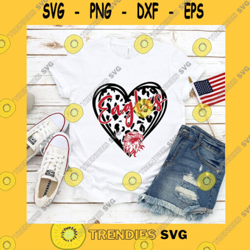 Funny SVG Eagles Svg Leopard Heart Svg Eagles Sublimation Design Leopard Tshirt Cut Design