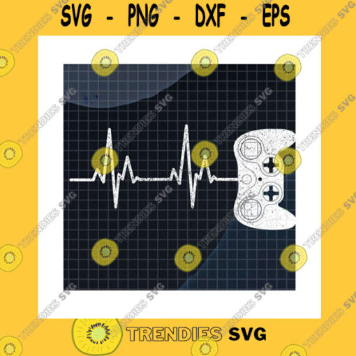 Funny SVG Gamer Heartbeat Svg Video Game Game Controller Heartbeat Line Gaming Lovers Game Player Video Gamer Gift Cricut