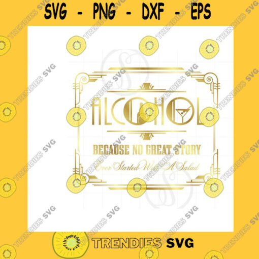 Funny SVG Gold Gatsby Alcohol Svg Download Gold Art Deco Gatsby Alcohol Party Sign Cut File Roaring 20S Gatsby Party Svg Jpg Eps Png Dxf Sc1971G