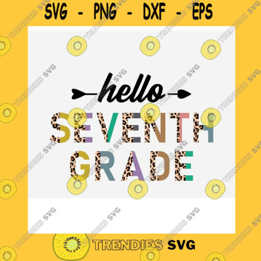 Funny SVG Hello Seventh Grade